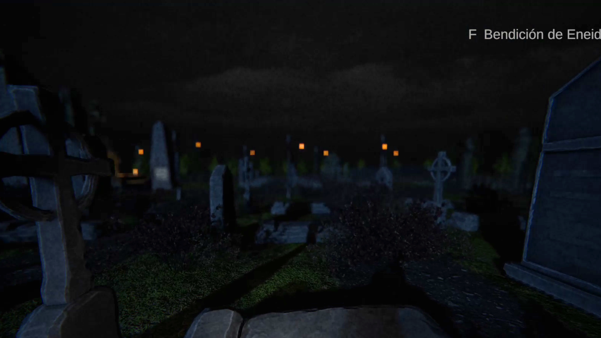 Cementerio durante la noche